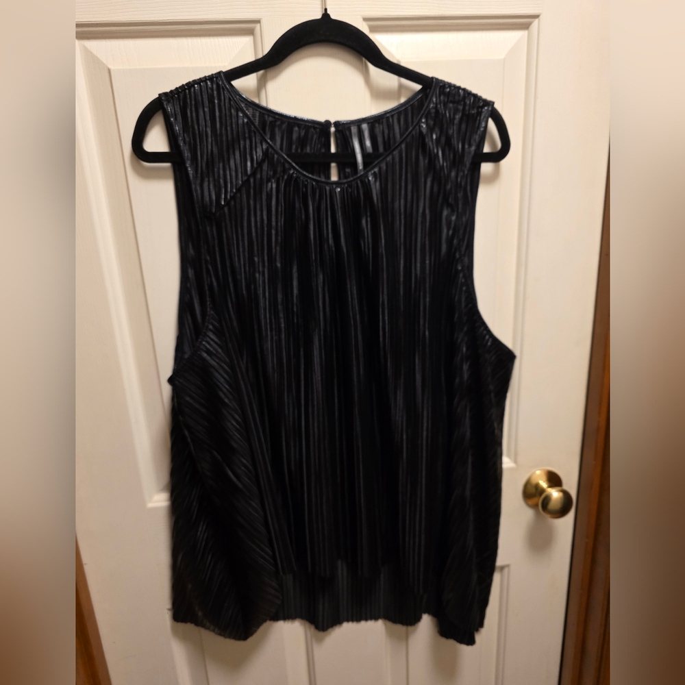 Anthropologie Pleated Shine Tank Size 3x New With Tags